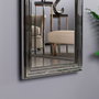 Hanah Home Espejo de Muelle Marco Plateado Elegante 40x105 cm, 100% MDF, Espejo Ecológico Flotal-E